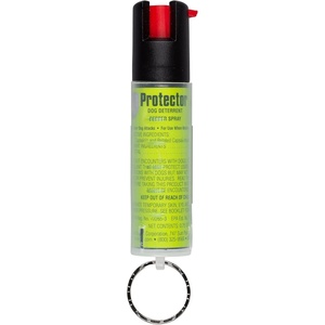 SABRE Protector Dog Spray with Key Ring, 14 Bursts, 12-Foot (4-Meter) Range, Humane Dog Attack Deterrent, Maximum Strength Allowed By EPA(Green)